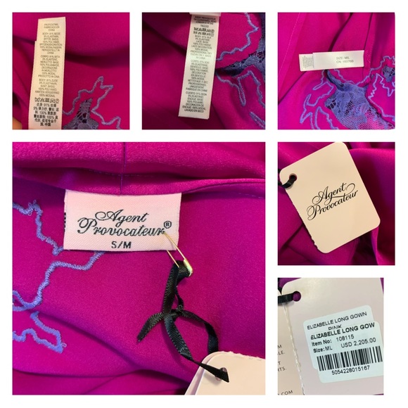 New! Rare AGENT PROVOCATEUR Elizabelle Silk Gown - Picture 16 of 16